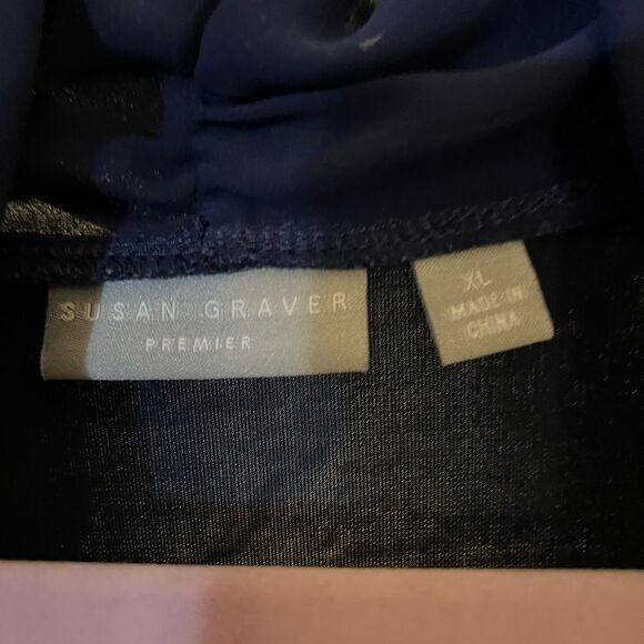 SUSAN GRAVER top-premier style-long sleeve XL - Picture 2 of 6